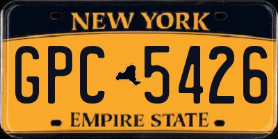 NY license plate GPC5426
