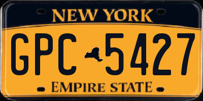NY license plate GPC5427