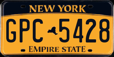 NY license plate GPC5428