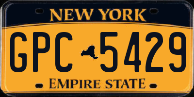 NY license plate GPC5429