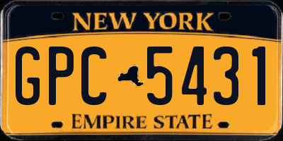 NY license plate GPC5431
