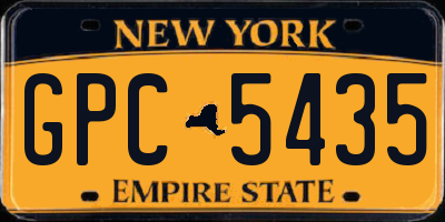 NY license plate GPC5435
