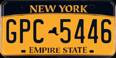 NY license plate GPC5446