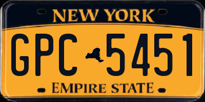 NY license plate GPC5451
