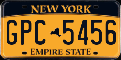 NY license plate GPC5456