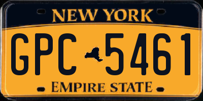 NY license plate GPC5461