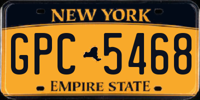 NY license plate GPC5468
