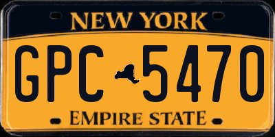 NY license plate GPC5470