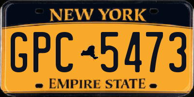 NY license plate GPC5473