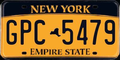 NY license plate GPC5479