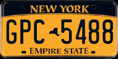 NY license plate GPC5488