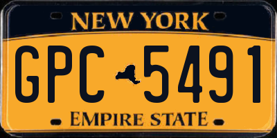 NY license plate GPC5491