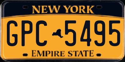 NY license plate GPC5495