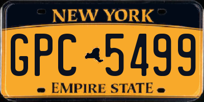 NY license plate GPC5499