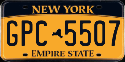 NY license plate GPC5507