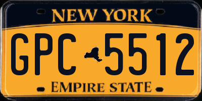 NY license plate GPC5512