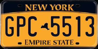 NY license plate GPC5513
