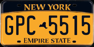 NY license plate GPC5515