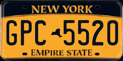 NY license plate GPC5520
