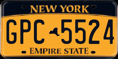 NY license plate GPC5524