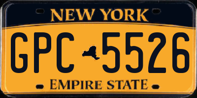 NY license plate GPC5526