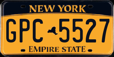 NY license plate GPC5527