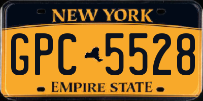 NY license plate GPC5528