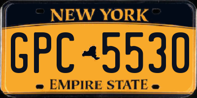 NY license plate GPC5530
