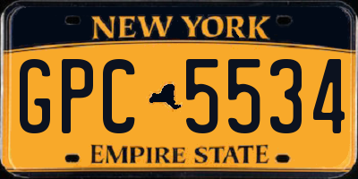 NY license plate GPC5534