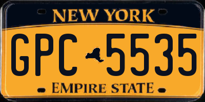 NY license plate GPC5535