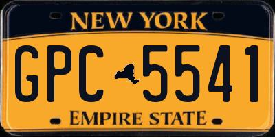 NY license plate GPC5541