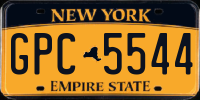 NY license plate GPC5544