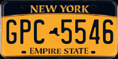 NY license plate GPC5546