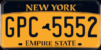 NY license plate GPC5552