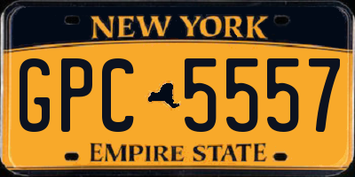 NY license plate GPC5557