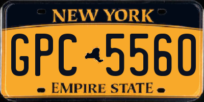 NY license plate GPC5560