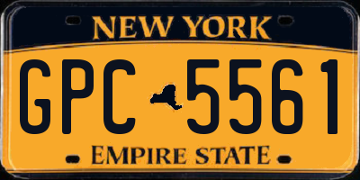 NY license plate GPC5561