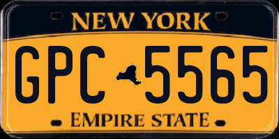 NY license plate GPC5565