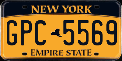 NY license plate GPC5569