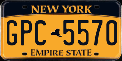 NY license plate GPC5570