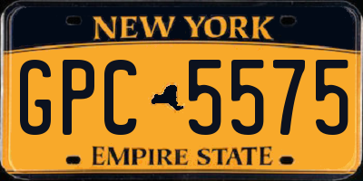 NY license plate GPC5575