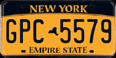 NY license plate GPC5579