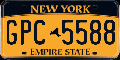 NY license plate GPC5588
