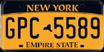 NY license plate GPC5589