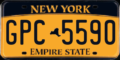 NY license plate GPC5590