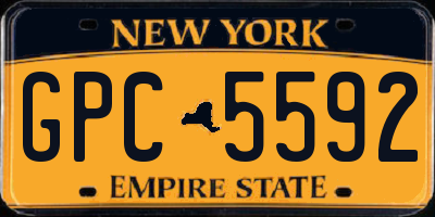NY license plate GPC5592