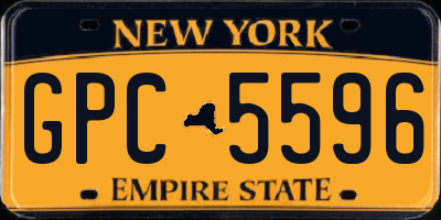 NY license plate GPC5596
