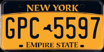 NY license plate GPC5597