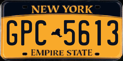 NY license plate GPC5613