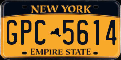 NY license plate GPC5614